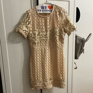 Just me lace dress in cream. Size M